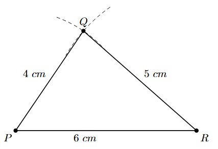 Step 3: Join PQ and QR
